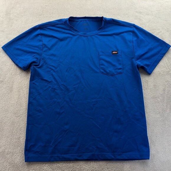 Genuine Dickies Mens T-Shirt Large Short Sleeve Blue Short Sleeve Pocket Tee - Picture 7 of 8
